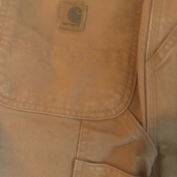 Carhartt Rugged Canvas 100% Cotton Carpenter Cargo Work Short Sz. 44 Brown - Picture 5 of 6